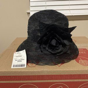 Swan Black See through Hat